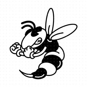 hornet mascota svg, lucha contra el avispón clipart, avispón de dibujos animados png, logotipo dxf de la mascota del avispón, archivos de corte eps vectoriales para uso cricut y silueta