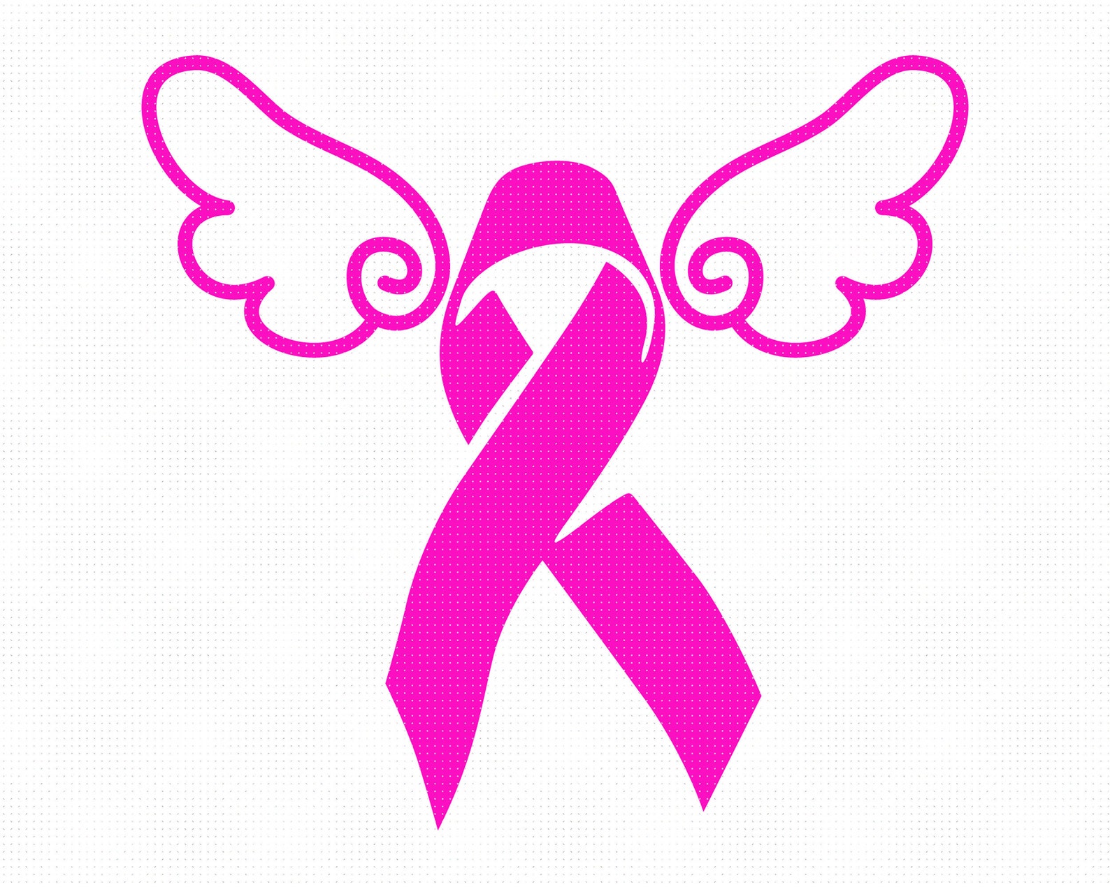 Awareness Ribbons Svg Ribbon With Cute Wings Clipart Cancer - Etsy