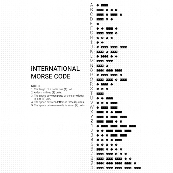 morse code svg, morse code clipart, morse code png, morse code dxf logo, morse code vector eps cut files for cricut and silhouette use