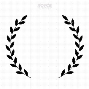 Lagerkrans SVG: Löv Clipart, Bondgårdsvektor (Digitala Filer)