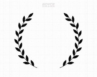 Laurierkrans SVG: Bladclipart, Landelijke vectorafbeelding (digitale bestanden)