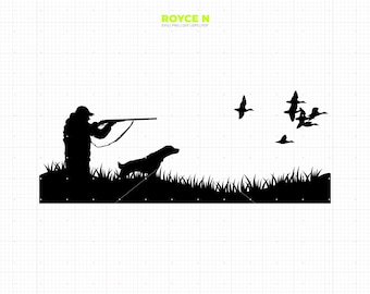 Duck Hunting SVG, Dog Clipart, Cricut Silhouette Cut Files (Digital Download)