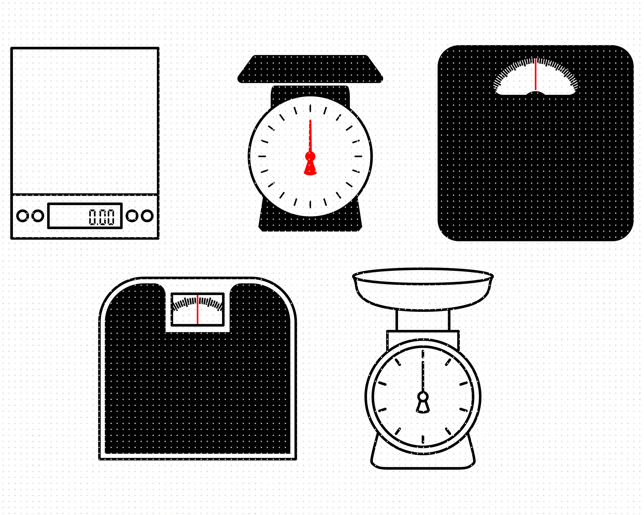 weighing scale svg, bathroom scale svg, weighing scale clipart, png, dxf logo, vector eps cut files for cricut and silhouette use