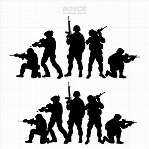 US army soldiers svg, military squad clipart, army troop png, marines dxf logo, soldiers vector eps cut files for cricut and silhouette use