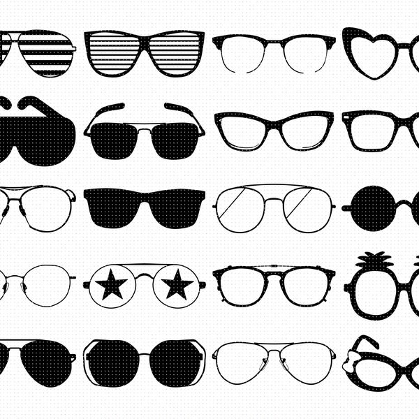 sunglasses svg, aviator sunglasses svg, sunglasses clipart, sunglasses png, dxf logo, vector eps cut files for cricut and silhouette use