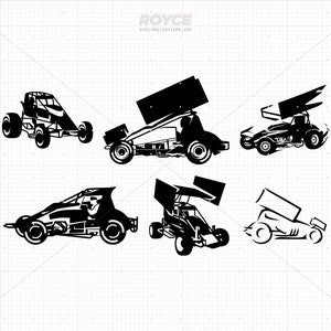sprint car svg, car racing clipart, racer png, sprint car svg, eps, dxf