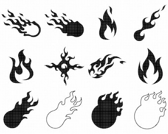 Fireball SVG: Flame Clipart, Meteor Vector (Cut Files)