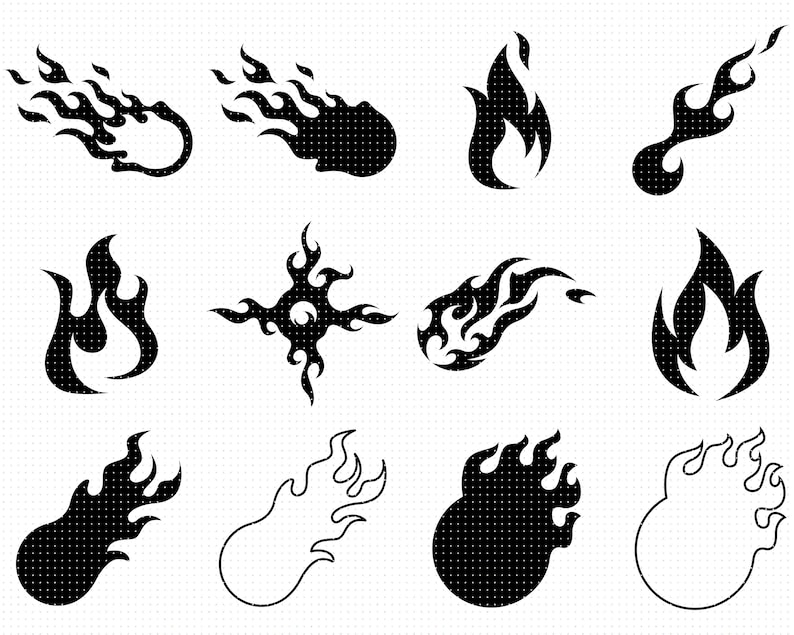 fireball svg, fire ball svg, flame clipart, comet png, meteor dxf logo, tribal flame vector, torch eps cut files for cricut and silhouette