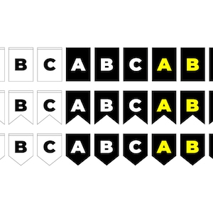 bunting banner alphabet svg, flag letters svg, bunting banner numbers, clipart, png, dxf logo, vector eps cut file for cricut and silhouette