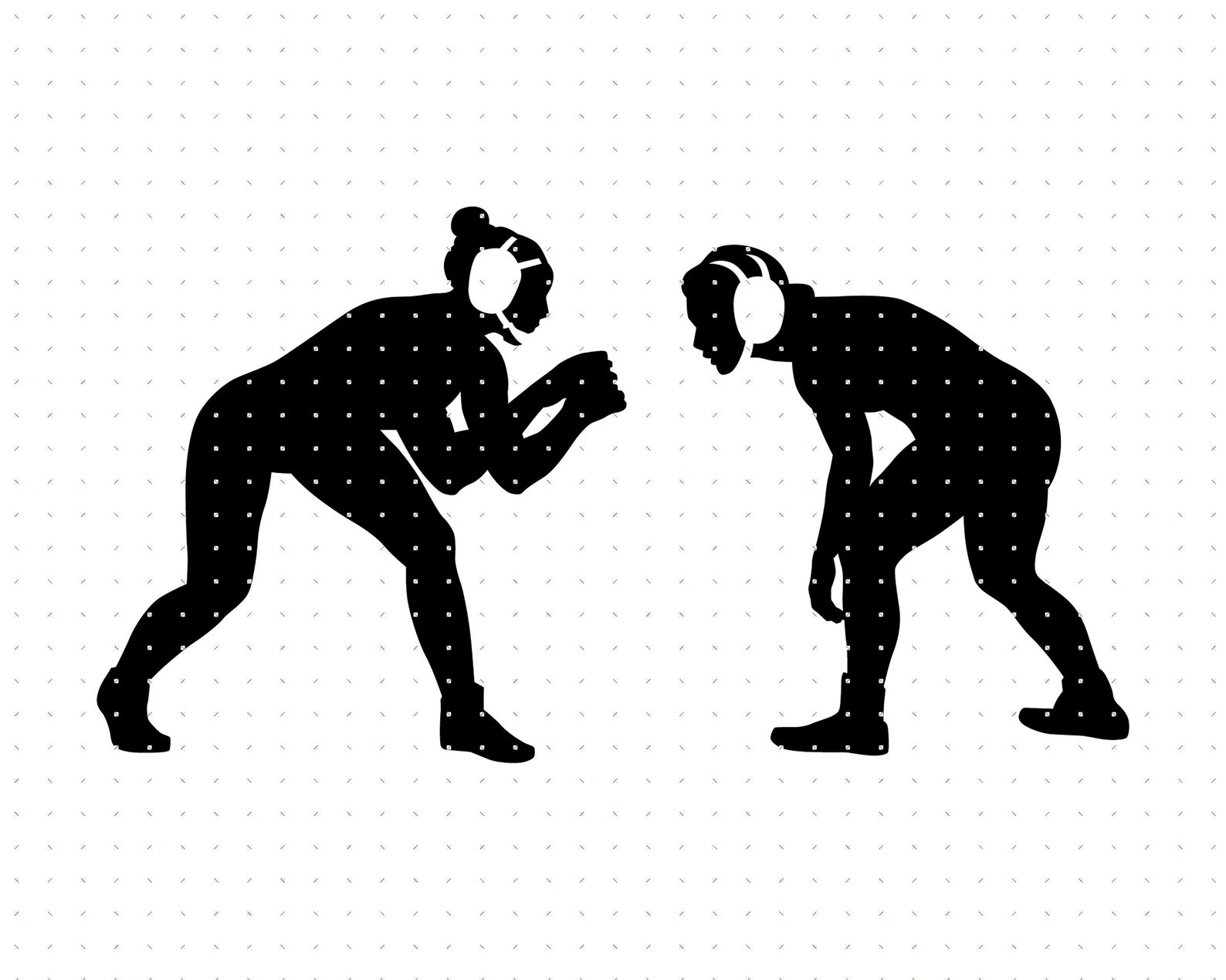 Female Wrestling Svg Women's Wrestling Clipart Female Etsy