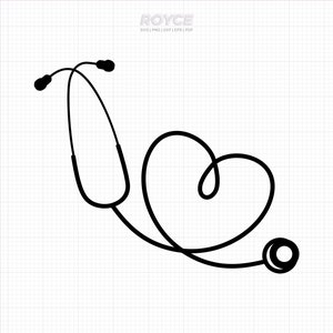 heart stethoscope svg, stethoscope svg, medical svg, nurse svg, nursing svg, gift for nurse svg