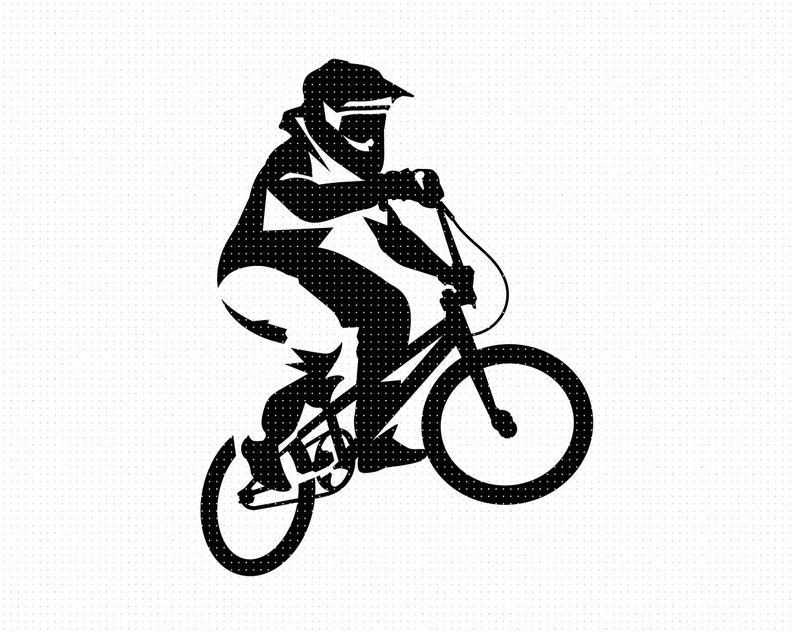 bmx racing svg, bmx racer clipart, bicycle racing png, bicycle motocross dxf logo, off road vector eps cut files for cricut and silhouette