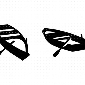 Lake Row Boat Clipart: SVG, PNG, DXF Cut Files (Digital Download)