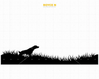 Duck Hunting Dog Frame Clipart (svg, png, dxf, eps, pdf)