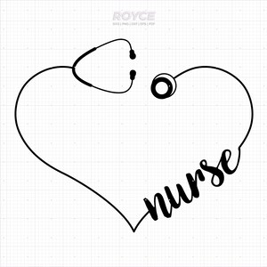 nurse heart frame svg, nurse life svg, stethoscope svg, nursing svg, heart monogram frame svg, love stethoscope svg, nurse clipart
