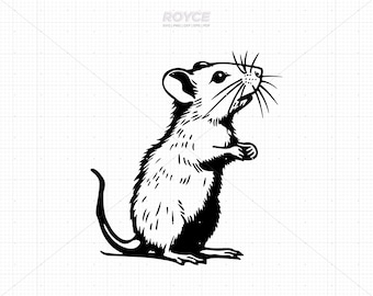 rat svg, rat standing up clipart, rat png, rat dxf, rat silhouette, rat eps, rat svg cut files for cricut, commercial use svg