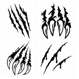claw marks svg, claw scratches clipart, animal claws png, animal scratches dxf logo, vector eps cut files for cricut and silhouette use