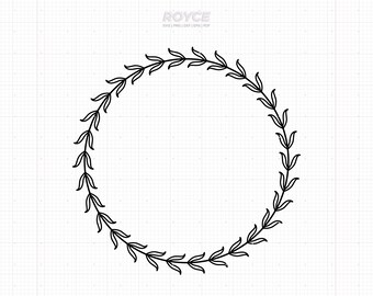 Corona de hojas SVG (png, dxf, eps, pdf), archivo de corte para Cricut
