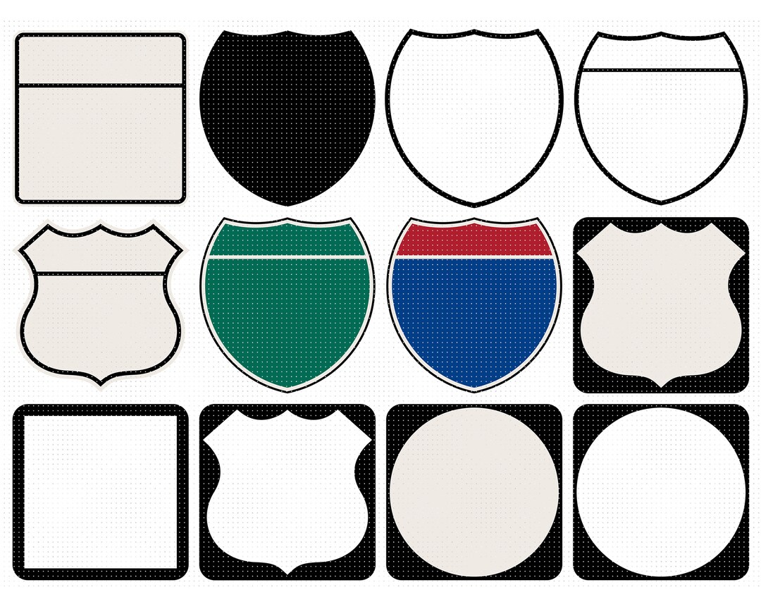 US Highway Shields Svg Route Markers Clipart Road Shield