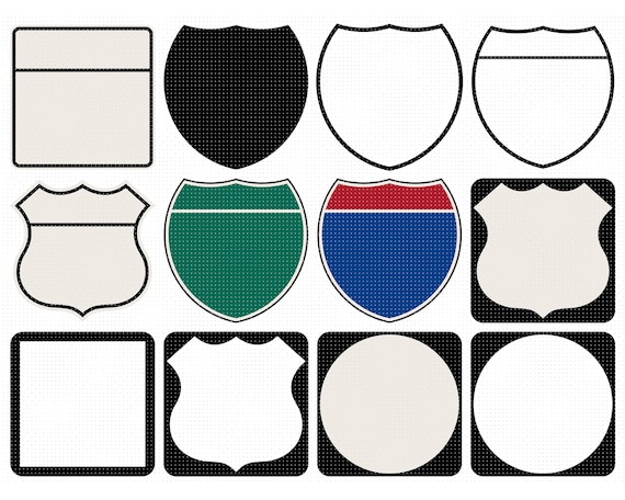 Download Us Highway Shields Svg Route Markers Clipart Road Shield Etsy