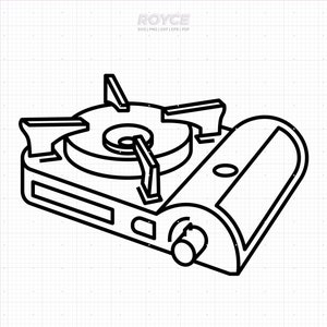 fornello portatile in formato SVG, clipart fornello da campeggio, fornello da esterno png, fornello dxf, fornello vettoriale, eps, file di taglio in formato SVG per Cricut, uso commerciale in formato SVG