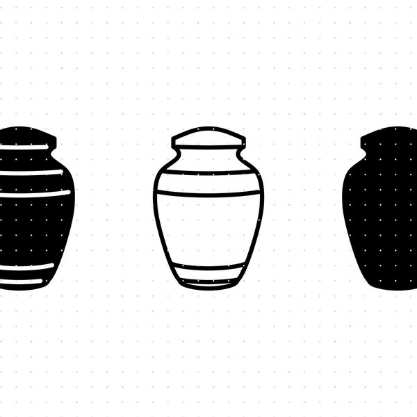 urn svg, cremation urn clipart, funeral urn png, urn dxf logo, cremation urn vector eps cut files for cricut and silhouette use