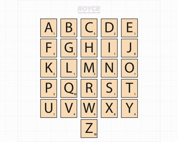 Scrapbooking Alphabet Embellishments Square Scrabble Tile Style