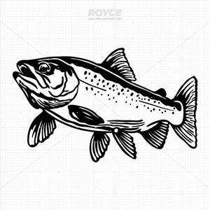 trout svg, fishing clipart, trout fishing png, trout dxf, trout silhouette, trout eps, trout svg cut files for cricut, commercial use svg
