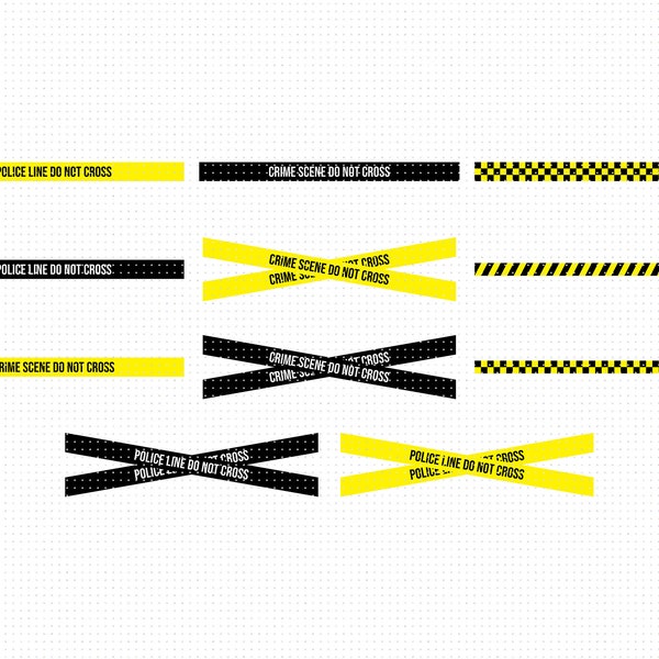 police line do not cross svg, caution tape clipart, crime scene png, dxf logo, vector eps cut files for cricut and silhouette use