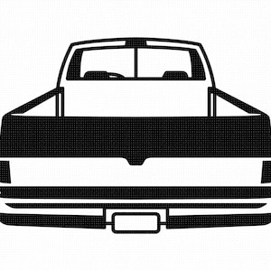 square body svg, back of a pickup truck clipart, png, eps, dxf