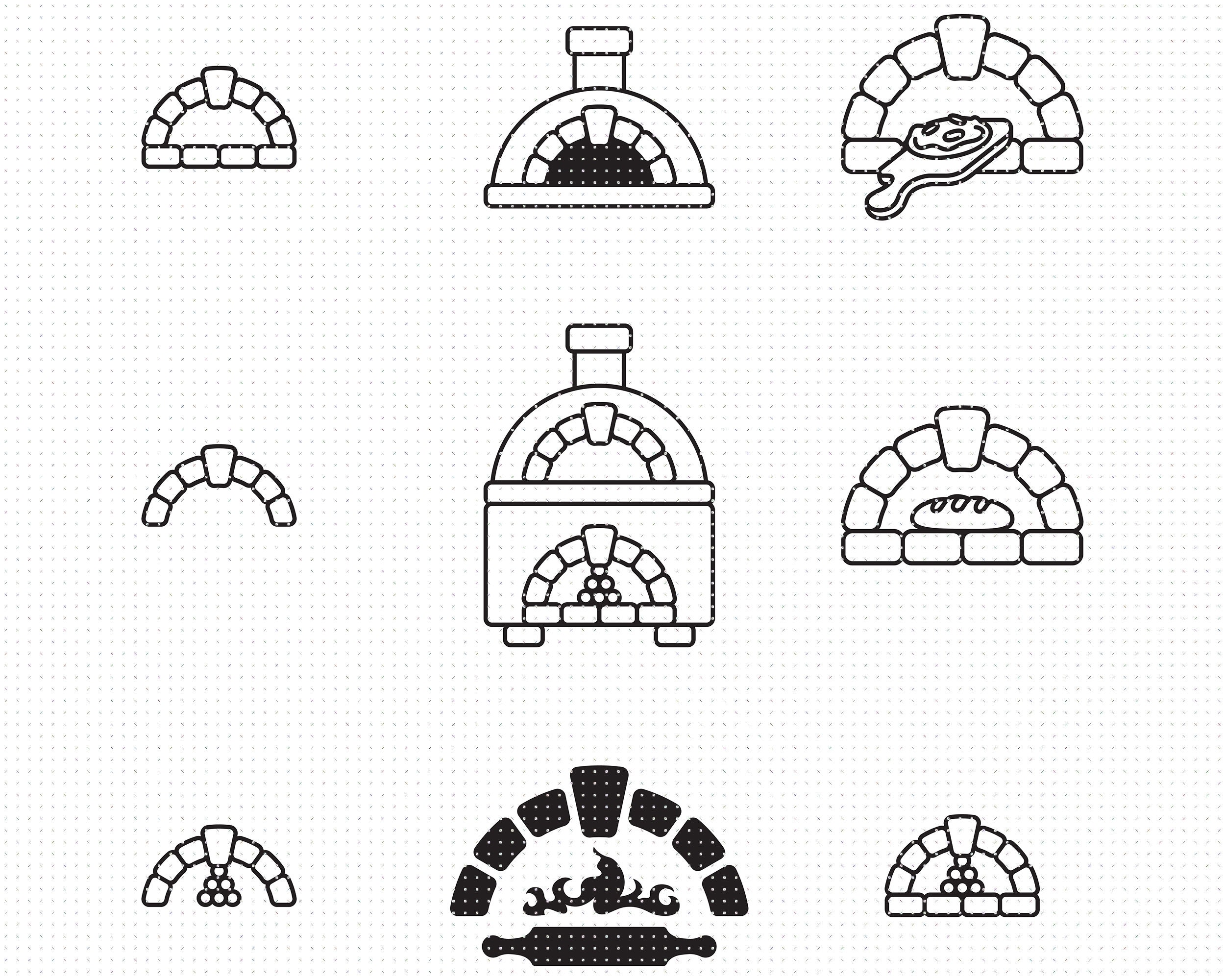 Brick Oven Svg Bakery Clipart Pizza Oven Png Brick Oven Dxf - Etsy Norway