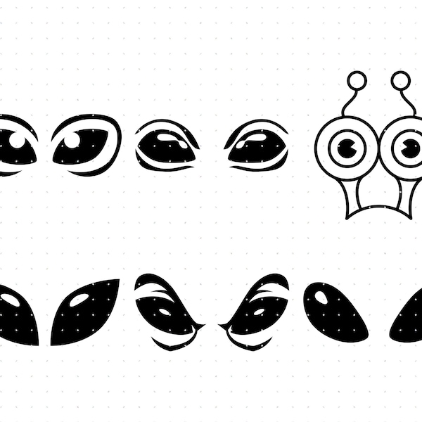 alien eyes svg, alien eyes clipart, alien eyes png, alien eyes dxf logo, alien eyes vector eps cut files for cricut and silhouette use