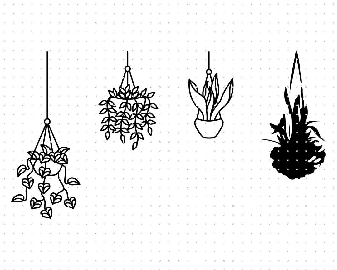 Hanging Plants SVG Clipart: Vector Cut Files (digital Download) - Etsy