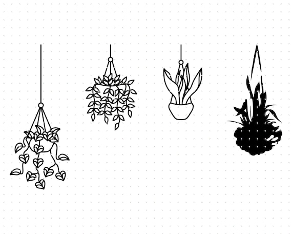 Hanging Plants SVG Clipart: Vector Cut Files (digital Download) - Etsy  Finland