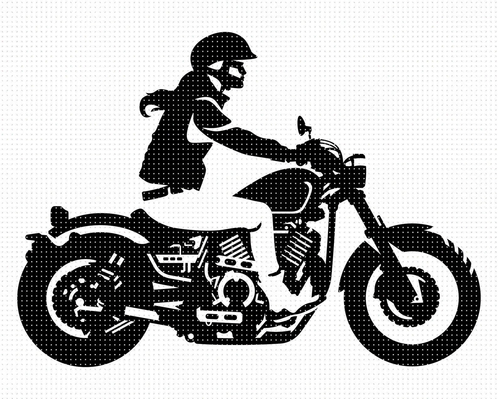 Download Female riding a big bike svg motorcycle clipart woman on a | Etsy