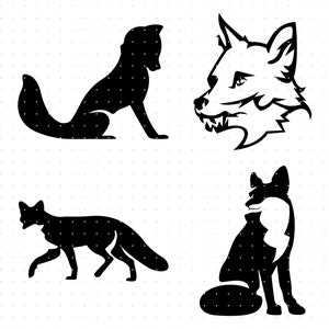 fox svg, woodland animal svg, fox clipart, fox png, fox dxf logo, fox vector eps cut files for cricut and silhouette use