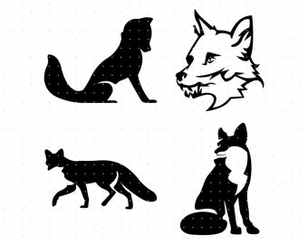 fox svg, woodland animal svg, fox clipart, fox png, fox dxf logo, fox vector eps cut files for cricut and silhouette use