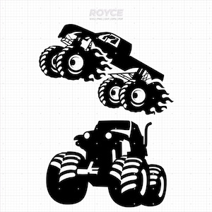 Monstertruck Logo, Monstertruck Clipart, Monstertruck Png, Monstertruck Dxf Logo, Vektor eps Dateien für Cricut und Silhouette verwenden