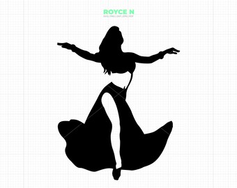 Belly Dancer SVG: Belly Dancing Clipart, Vector Cut Files