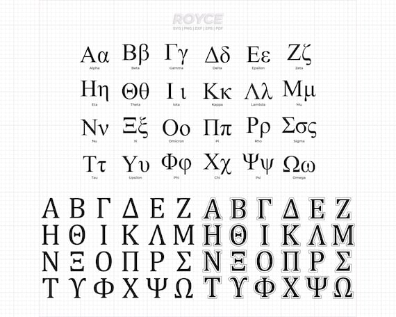 ギリシャ語アルファベット SVG: 女子学生社交クラブ ベクター クリップ