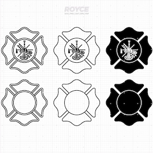 firefighter badge svg, fire department clipart, badge png, fireman dxf, silhouette, eps, svg cut files for cricut, commercial use svg