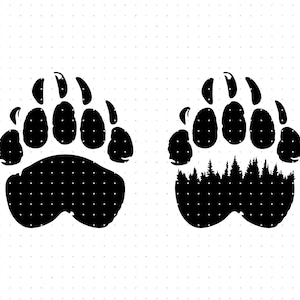 Bear Paw Forest svg, Bear Paw Forest clipart, Bear Paw Forest png, Bear Paw dxf-logo, vector EPS-bestanden knippen voor cricut en silhouet gebruik