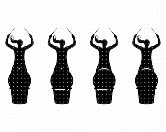 Cardio Drumming SVG Clipart: Vector Cut Files (Digital Download)