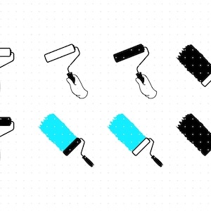 paint roller svg, paint svg, painter clipart, png, dxf, commercial use svg
