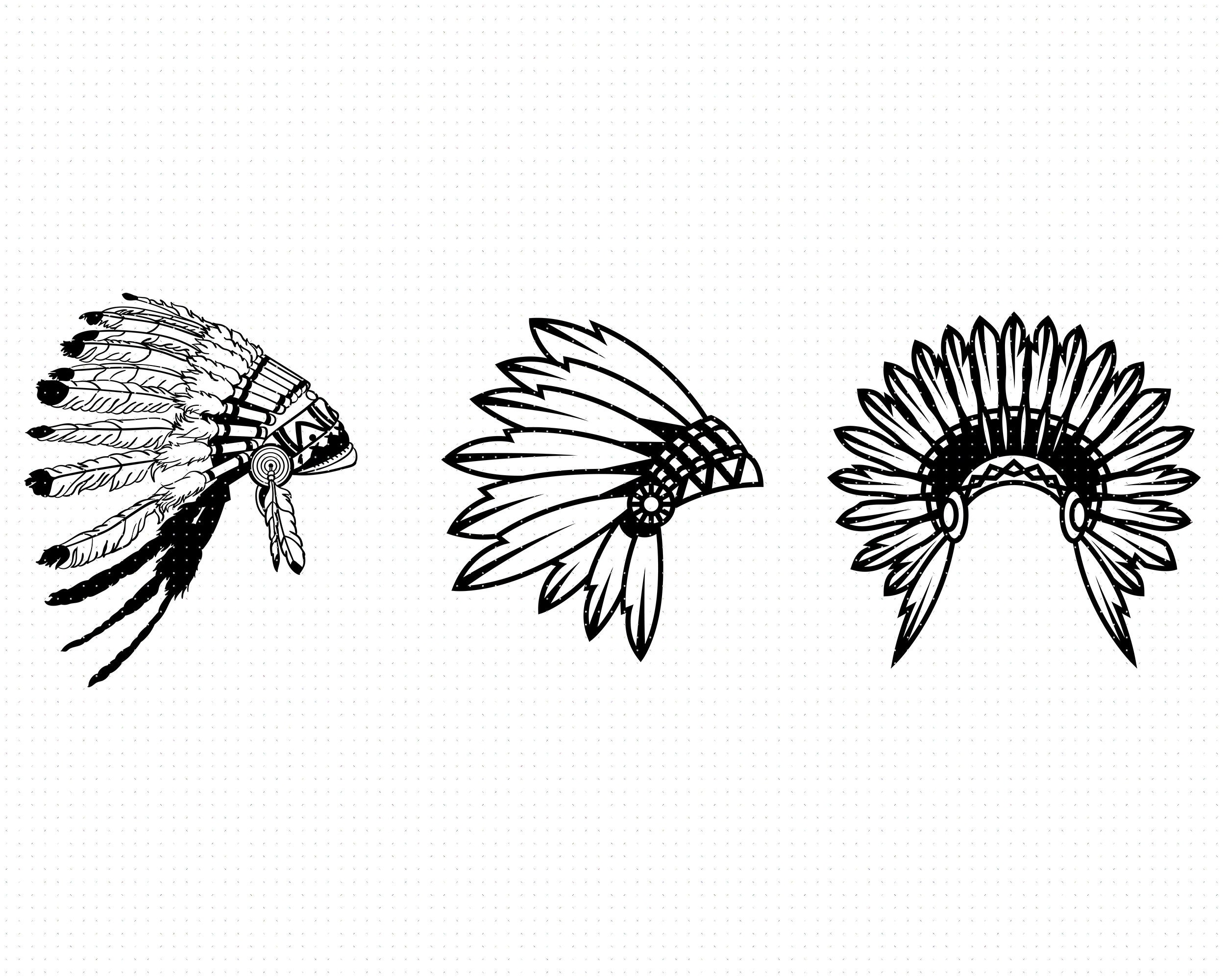 Native American Headdress Svg Native American Headdress - Etsy Australia