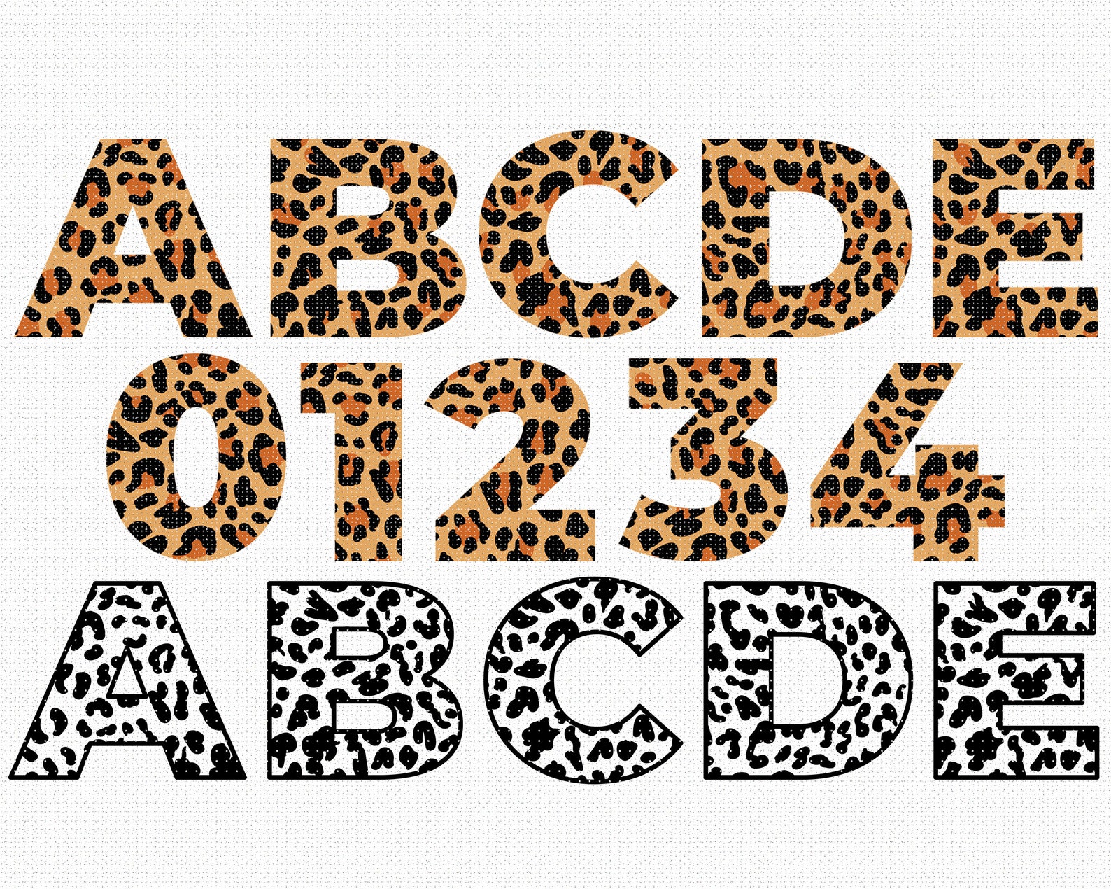 Printable Leopard Print Letters