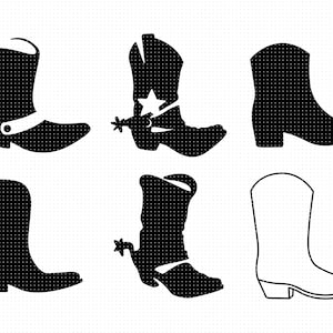 cowboy boots svg, cowboy boot svg, clipart, cowboy spur svg, png, dxf logo, vector eps cut files for cricut and silhouette use