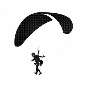 paragliding svg, paraglider clipart, paragliding png, dxf for logo, vector eps cut files for cricut and silhouette use