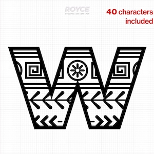 tribal alphabet svg, tribal letters svg, tribal numbers svg, dxf logo, vector eps cut files for cricut and silhouette use