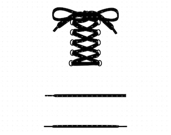 shoelace svg, shoe strings clipart, shoelace png, shoe strings dxf logo, shoe lace vector eps cut files for cricut and silhouette use